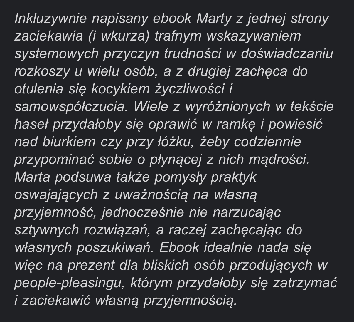 E-book "Samoświadoma Rozkosz" 4 recenzja ebooka