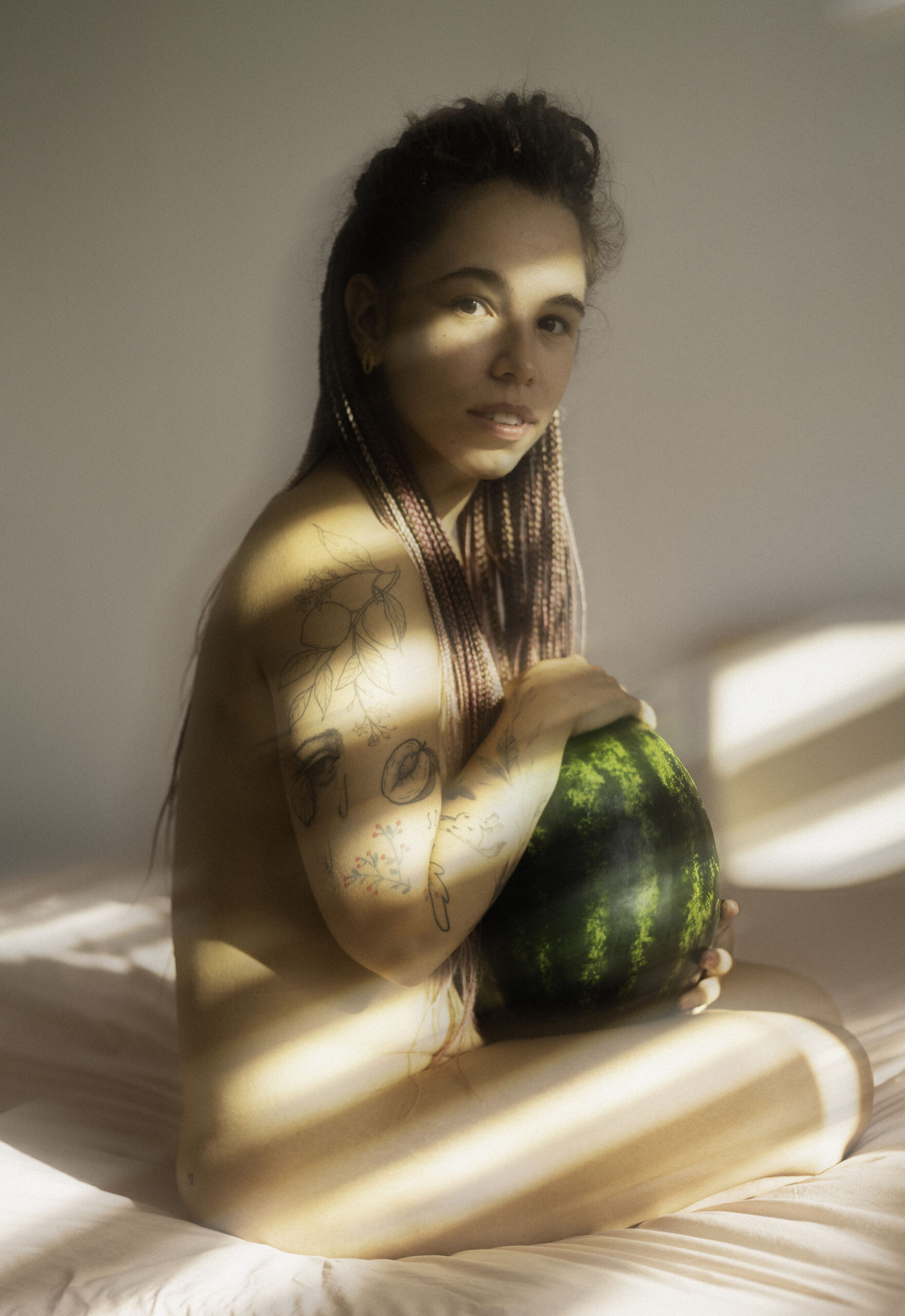 Asia Mudrowska sesja z arbuzem