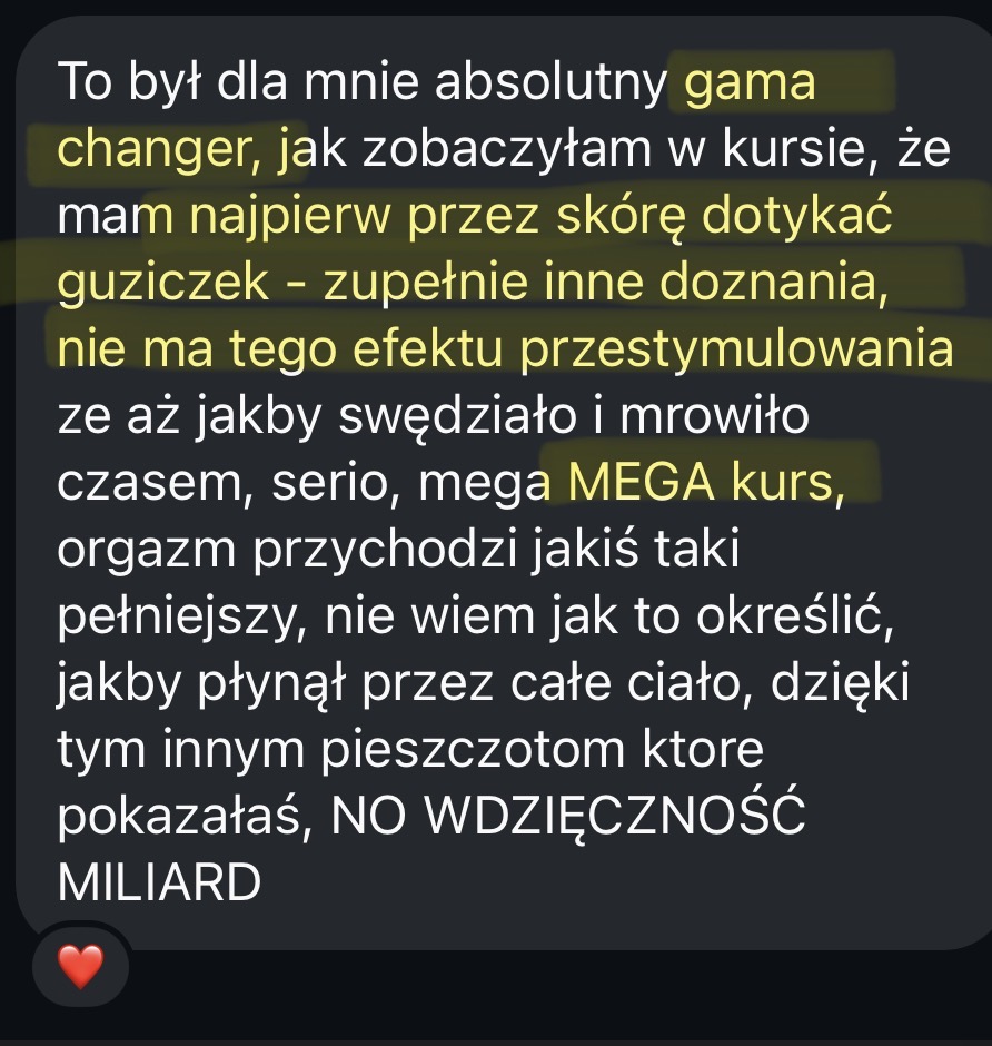 Kurs "Samomiłość - wszystko o orgazmie i masturbacji" 2 opinia